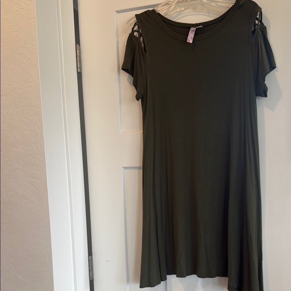 Olive Green T-Shirt Dress